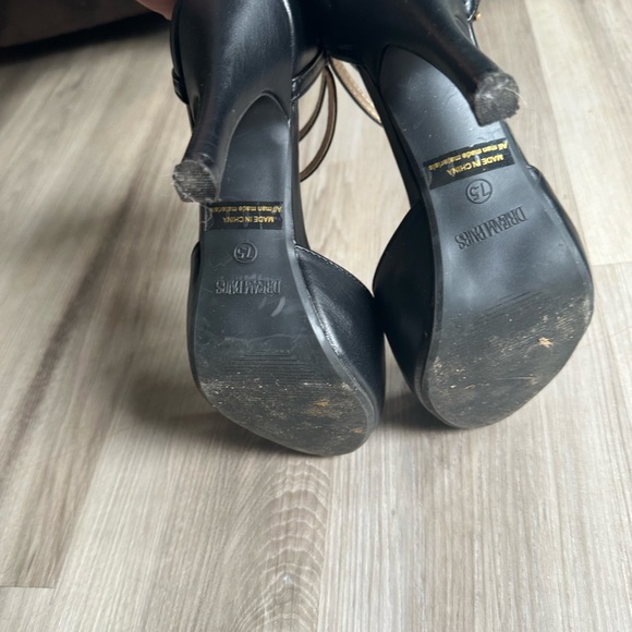Heels black strappy size 7 1/2 - Picture 4 of 5
